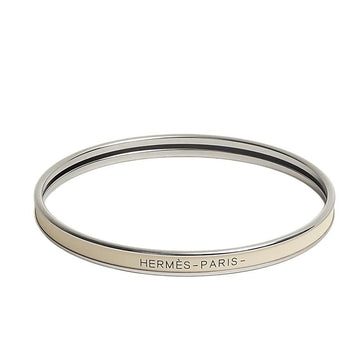 Hermes Bangle Women's Bracelet Silver Finish Cream H240001FP8562 160059692 [P]
