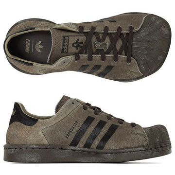 Adidas Dark Brown Shaved Superstar Sneakers 160106233 [P]