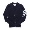 THOM BROWNE Cashmere Damenstrickjacke mit 4-farbigem Streifen stamp 41678250 [P]