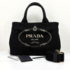 PRADA Kanapa Canvas Tote-Bag & Schultertasche Schwarz (1BG439) 160106375 [P]