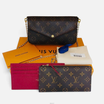 Louis Vuitton Pochette Felicie Monogram Chain Crossbody Bag M61276 160106428 [P]