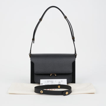 Marni Women's Saffiano Leather Black Shoulder Bag 159753102 [P]
