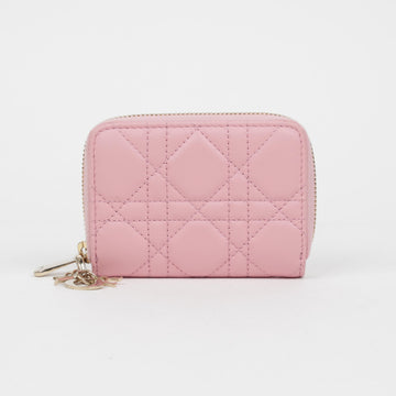 DIOR レディ ボヤジャー スモール カード ウォレット アンティーク ピンク 159753121 [P]