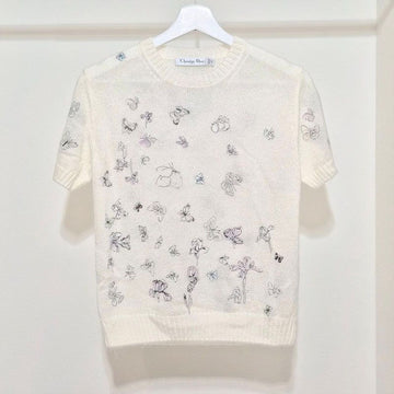 Dior Embroidered Silk Knit Short Sleeve L166021 160106639 [P]