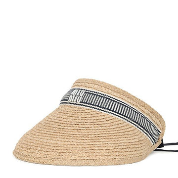 Miu Miu Natural Blue Raffia Sun Visor Hat 5HV023 2IH4 F075R 160106930 [P]