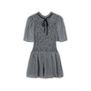 Ganni Women's Sheer Fluid Check Mini Smock Dress Black stamp: W0034-099 126807116 [P]