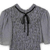 Ganni Women's Sheer Fluid Check Mini Smock Dress Black stamp: W0034-099 126807116 [P]