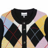 Ganni Women's Harlequin Wool Mix Knit Cardigan K2380-999 126231138 [P]