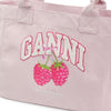 GANNI ミディアムトラペーズショッパーバッグラズベリープリントエグレットB2110087-135 155797249 [P]