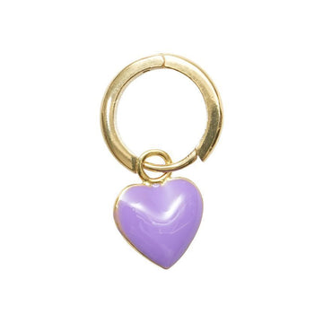 Wilhelmina Garcia Gold Purple Heart Drop Earrings 152739550 [P]