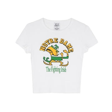 WILD DONKEY Wildes Esel Damen IRISH T-Shirt Weiß SS25WTS0811140 135581209 [P]