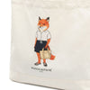 Maison Kitsune Dressed Fox Tote Bag Ecru 154050598 [P]