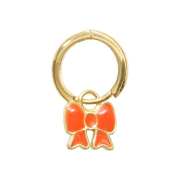 Wilhelmina Garcia Orange Ribbon Drop Earrings 152739587 [P]