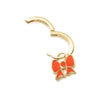 Wilhelmina Garcia Orange Ribbon Drop Earrings 152739587 [P]