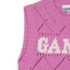 Ganni Women's Logo Knit Vest Pink K2317-295 118592268 [P]