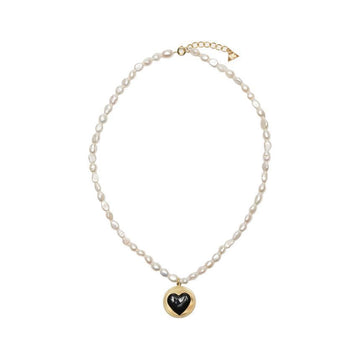 WILHELMINA GARCIA ハートパールネックレス HRT024-BLACK 152739567 [P]