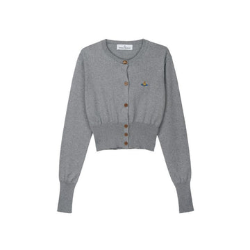 Vivienne Westwood Women's Cropped Cardigan Dark Grey Melange 1803002U-Y001V-P001 158306882 [P]