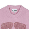 GANNI Damen Grafik Wolle Mischungs Strickweste Rosa K2217-392 94498946 [P]