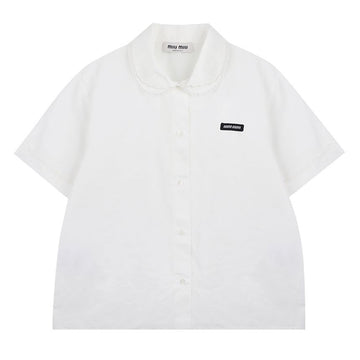Miu Miu Slub Poplin Shirt 156973231 [P]