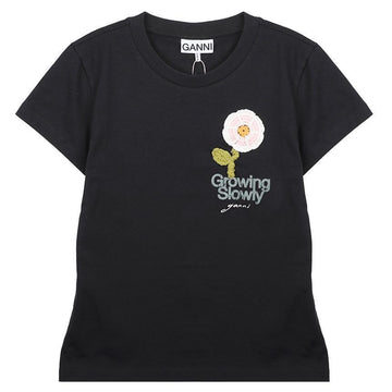 Ganni Cotton Short Sleeve T-Shirt 156973072 [P]