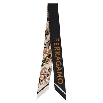 Salvatore Ferragamo Gaia Print Silk Scarf 32-1242-001 156973070 [P]