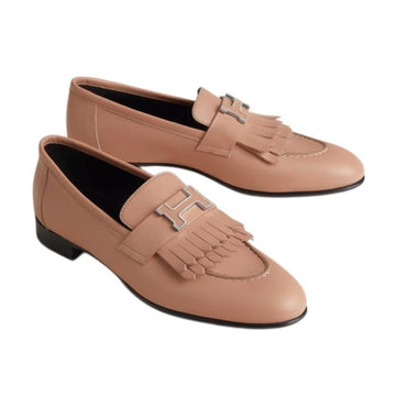 HERMES Damenloafers Mokassin mit Fransen und Schnalle Beige Perlino H212214Z DI365 160107710 [P]