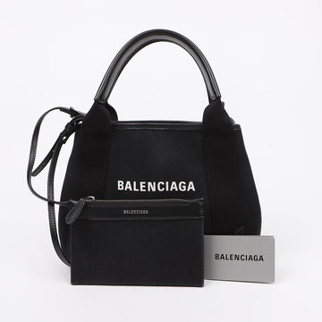 BALENCIAGA Tote-Bag XS Schwarz Baumwoll-Canvas Leder 159752973 [P]