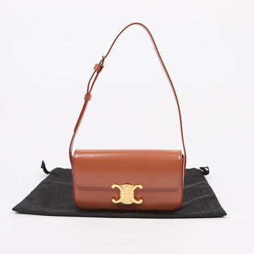Celine Shiny Calfskin Shoulder Bag Terracotta 159760462 [P]