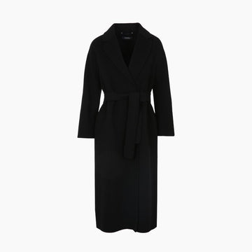 MAXMARA ベルテッドブラックコート 160108308 [P]