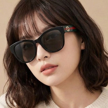 GUCCI Sonnenbrille GG1866SK 001 Luxus Hornrahmen Dreilinien Asiatische Passform Unisex 154432047 [P]