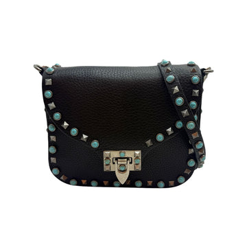 VALENTINO ターコイズロッックスタークロスボディバッグスモール 160108924 [P]