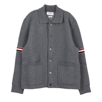 THOM BROWNE Merino-Woll- und Baumwoll-Quilted Armband Freizeitjacke 115442973 [P]