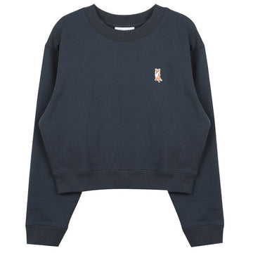 Maison Kitsune Classic Navy Cropped Sweatshirt 146880008 [P]