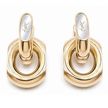 Saint Laurent Cassandra Duo Link Earrings 778541 Y00AL 8468 160110776 [P]
