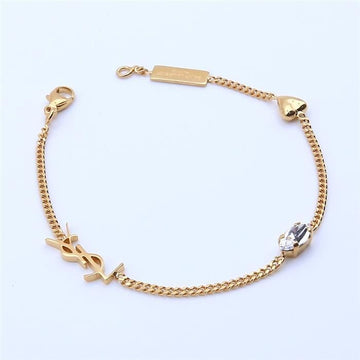 Saint Laurent Cassandra Heart Charm Bracelet 701950 Y1526 9137 160110780 [P]