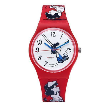 SWATCH Uhr SO28Z106 X PEANUTS Snoopy Unisex Urethan-Uhr 41713860 [P]