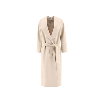 MaxMara Belted Wool Coat Ecru 90160729 071 151008427 [P]