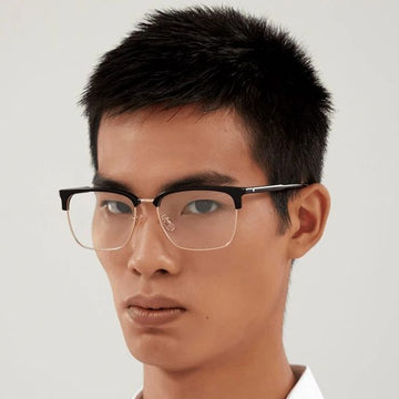 Montblanc Eyeglass Frame MB0199OA 006 Luxury Men's Oversized Half-Rim Classic Glasses 65870227 [P]