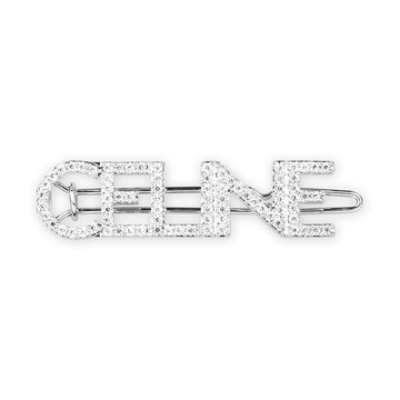 CELINE Frauen Kristall Monochrom Haarklammer (Silber) 460WH6BCZ 36SI 124403642 [P]
