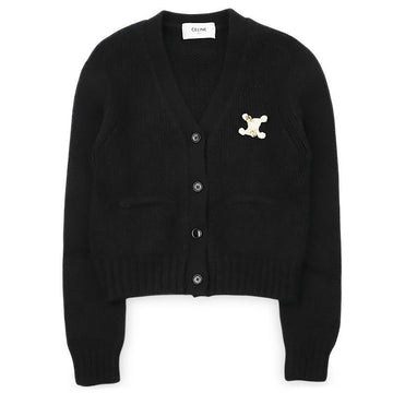CELINE 女性用トリオンフカシミヤカーディガン (ブラック) RY0KM0899 38NO 153495432 [P]