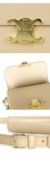 CELINE Damen Triope Teen Kalfskin Schultertasche (Oat Beige) 188423BF4 02EU 131226896 [P]