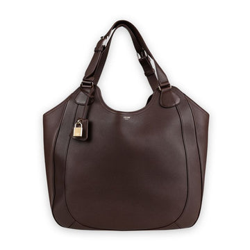 Celine Women Meo Large Leather Shoulder Bag (Chestnut) 18CH 130937118 [P]
