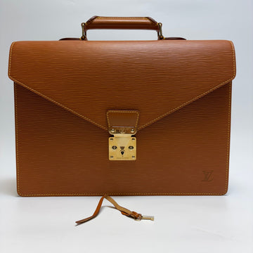 LOUIS VUITTON セビエット ブリーフケース カメル 607-37 160154951 [P]