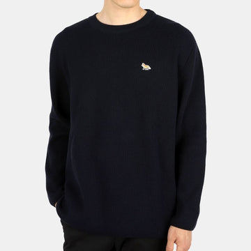 MAISON KITSUNE 22 S/S 男性ベビーフォックスパッチニット(ネイビー) IM00511KT1064 P481 54751105 [P]