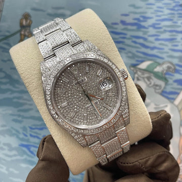 Rolex Datejust 41mm Baguette Diamond Oyster 126300 160155291 [P]