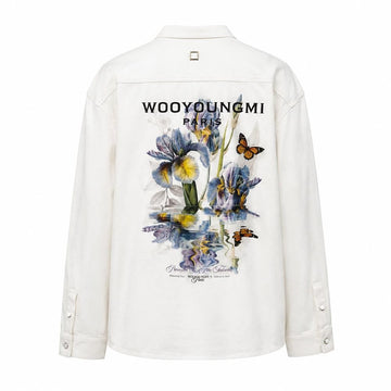 Wooyoungmi Men's Floral Back Logo Shirt Ivory 26SS 160155845 [P]