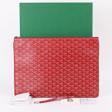 Goyard Pochette Sena GM Red Large Clutch Bag 160156251 [P]