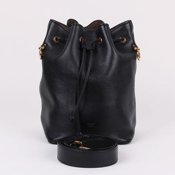 FENDI Schwarze Montresor Kleine Bucket Schultertasche 8BT298 160157258 [P]