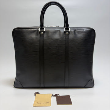 LOUIS VUITTON Neue Porte-Documents Voyage Briefcase Schwarz Epi (Hochwertig, Unisex) 160157707 [P]