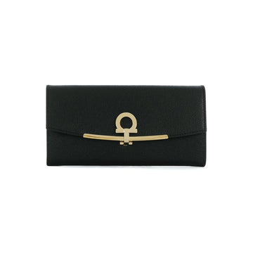 Salvatore Ferragamo 26FW Gancini Clasp Long Wallet Black 22-D150 0683312 160157755 [P]